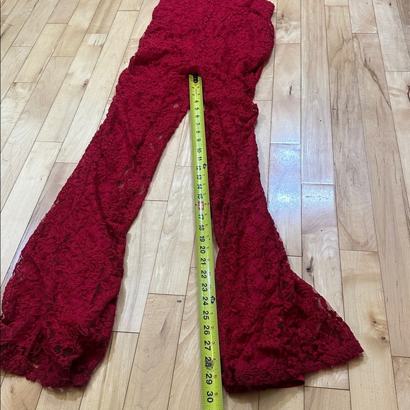 VENUS Red Lace Jumpsuit - Picture 8 of 9